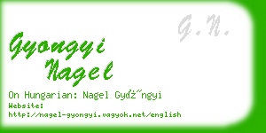 gyongyi nagel business card